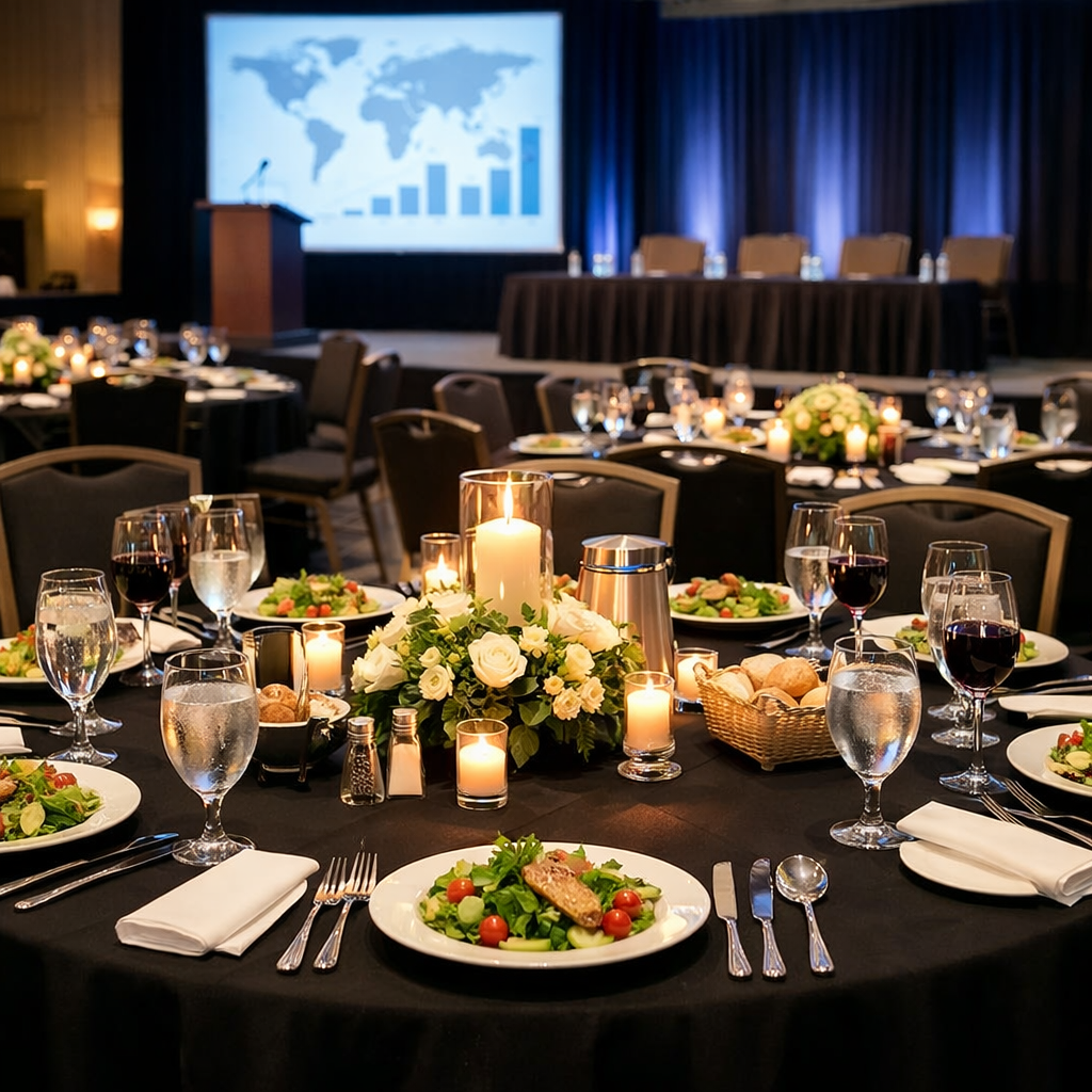 dinner at a conference no people-1 dinner at a conference no people-1